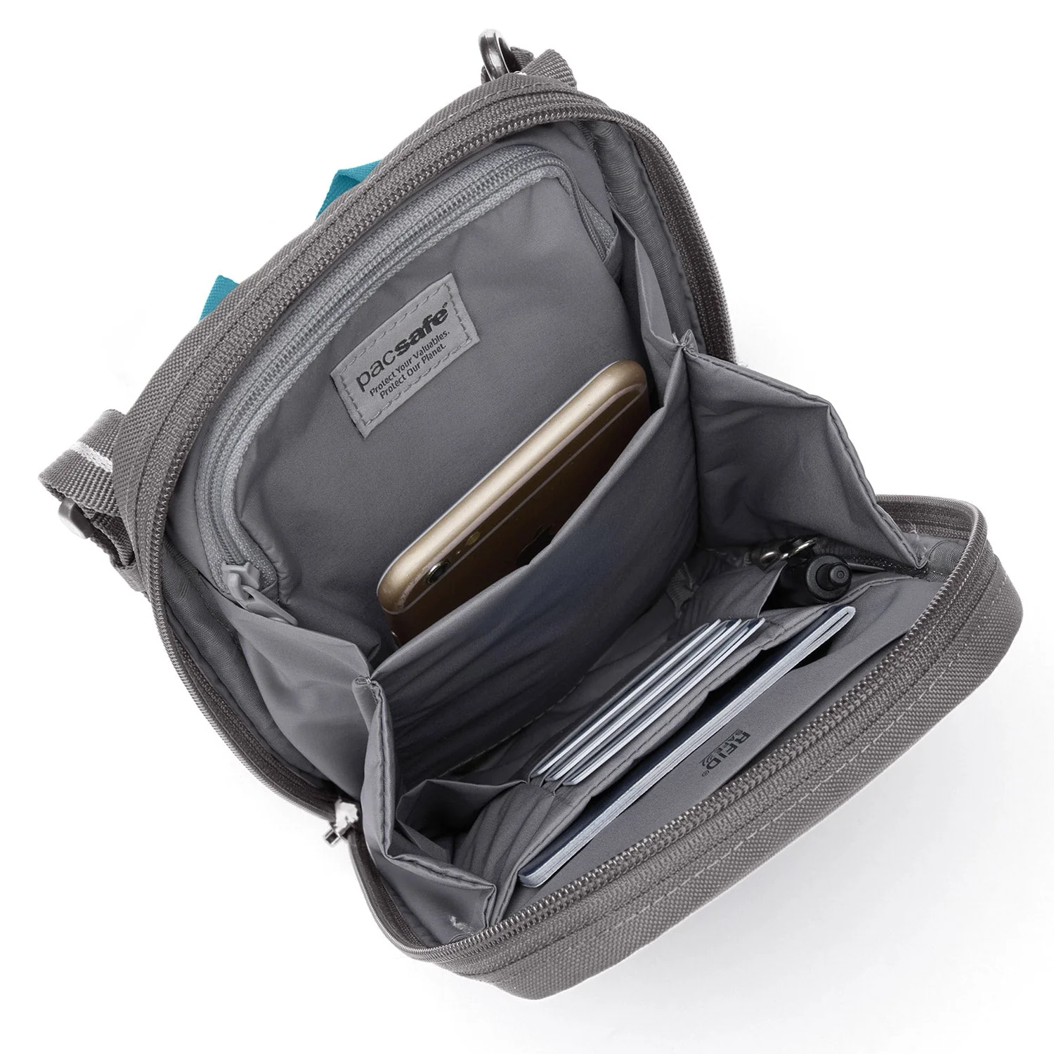 Pacsafe® RFIDsafe™ RFID blocking tech crossbody - Image 8